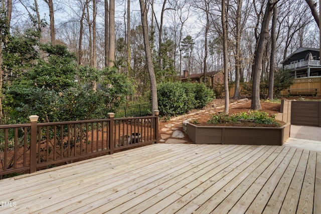 wooden deck with fence