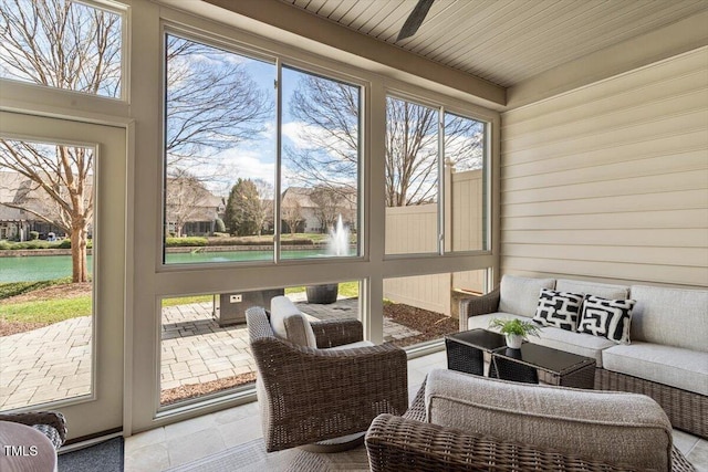 sunroom featuring a wealth of natural light