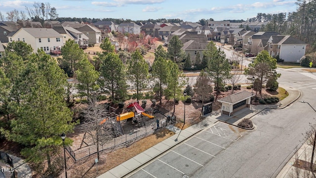 drone / aerial view with a residential view