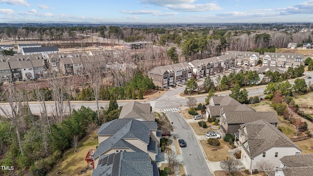 aerial view with a residential view