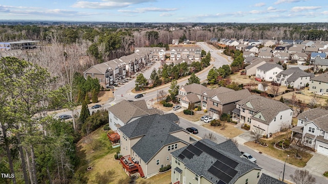 aerial view with a residential view