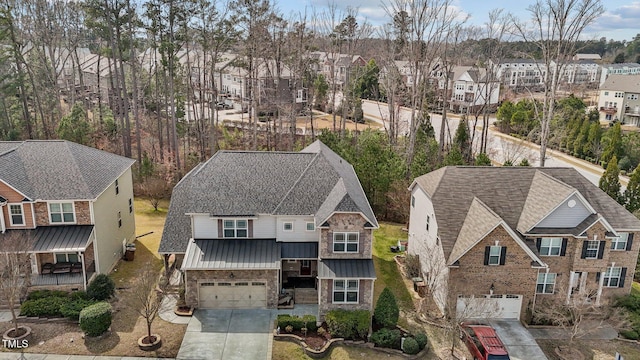 drone / aerial view with a residential view