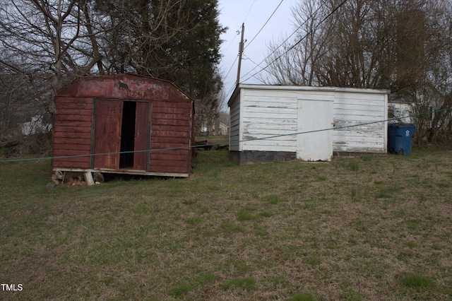 view of shed