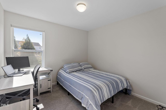 bedroom featuring baseboards and carpet floors