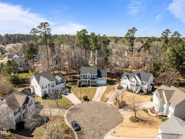 drone / aerial view with a residential view