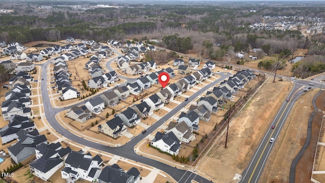 bird's eye view featuring a residential view