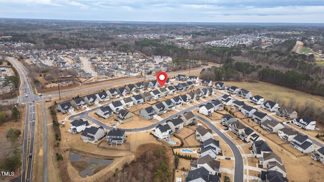 drone / aerial view featuring a residential view