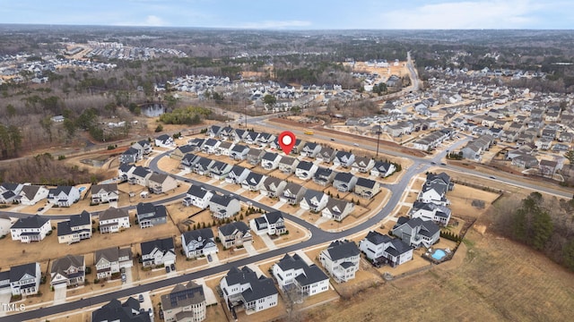 bird's eye view featuring a residential view