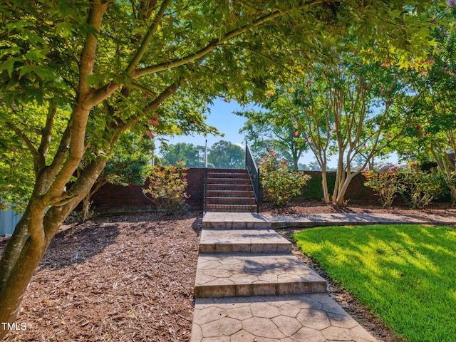 93 Shoreline Dr, Princeton, NC 27569 - view of yard featuring stairs and a fenced backyard