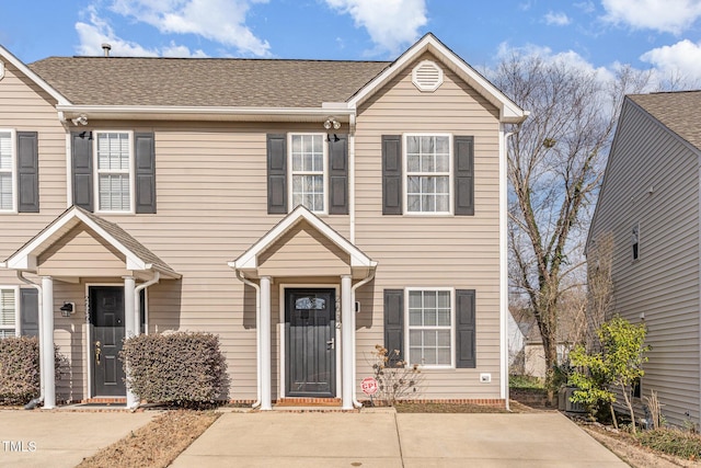 multi unit property with a shingled roof