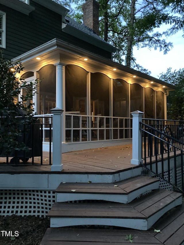 view of wooden terrace