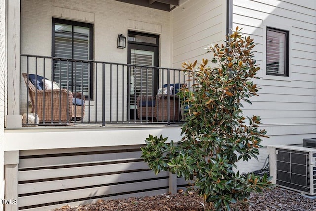 entrance to property with central air condition unit