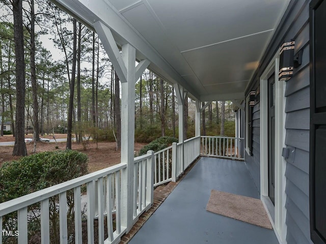 balcony with covered porch