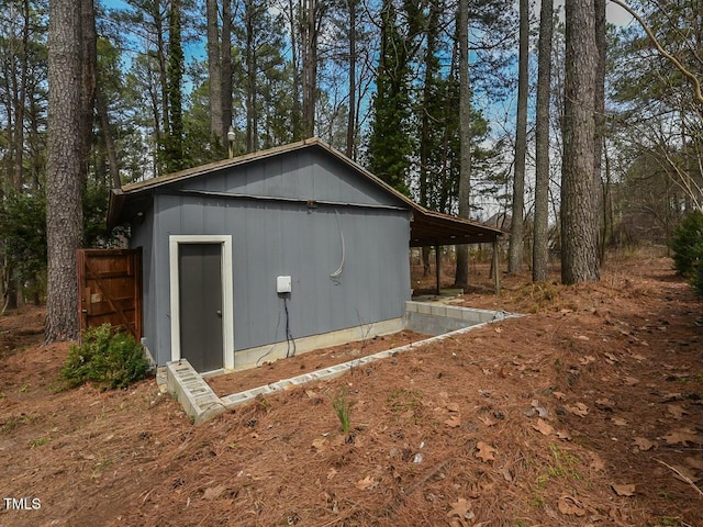 view of outdoor structure