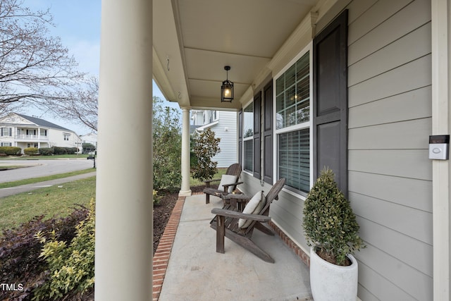 view of patio / terrace with a porch