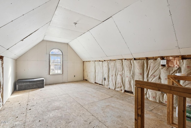 bonus room with lofted ceiling