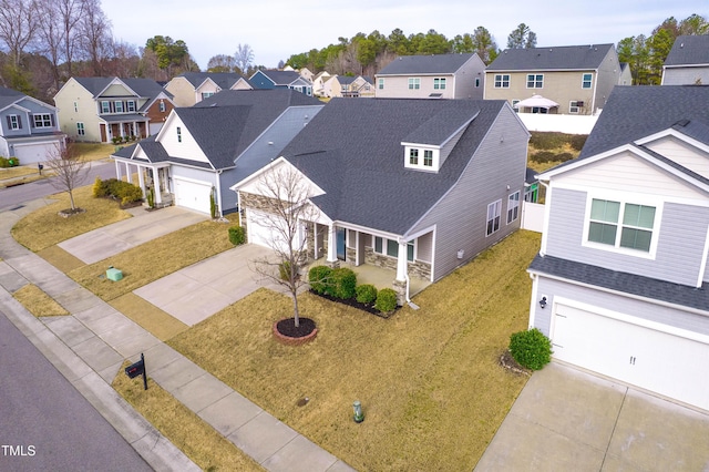 birds eye view of property featuring a residential view