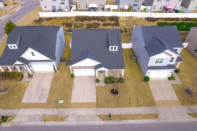 aerial view featuring a residential view