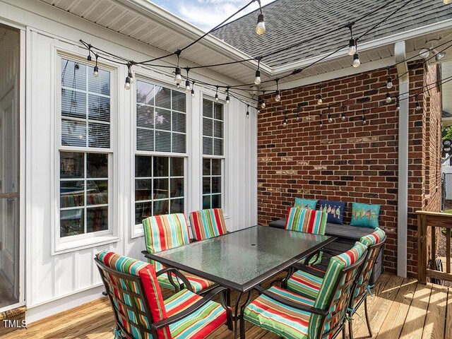 506 Wildwood Ln, Graham, NC 27253 - deck with outdoor dining space