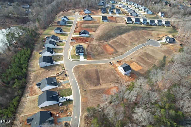 aerial view featuring a residential view