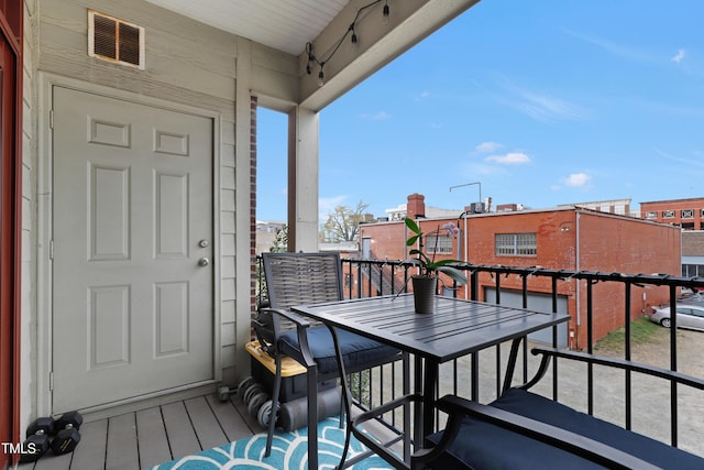 balcony with visible vents