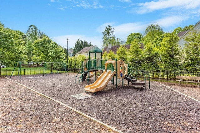 community playground featuring fence