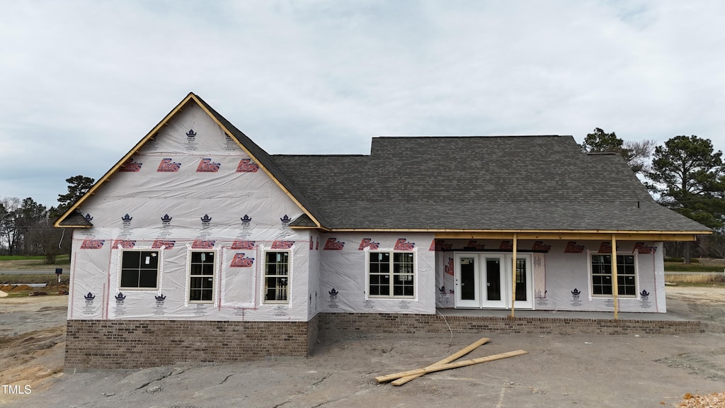 rear view of house with french doors