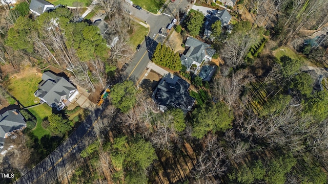 aerial view with a residential view