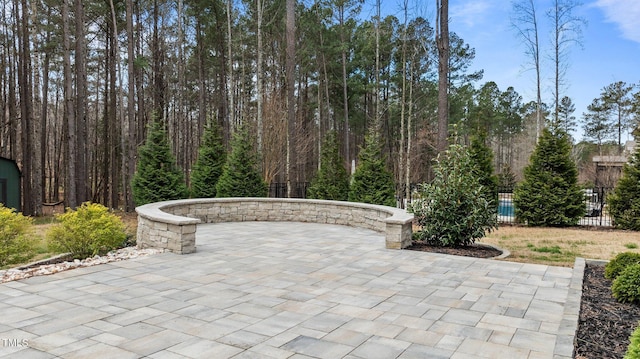 view of patio with fence