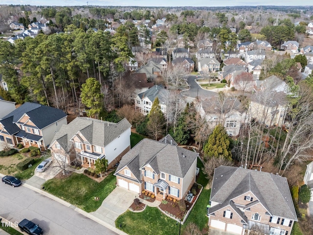 drone / aerial view with a residential view