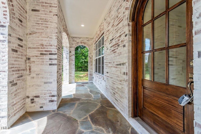 1608 Scales St, Raleigh, NC 27608 - entrance to property featuring a porch and brick siding