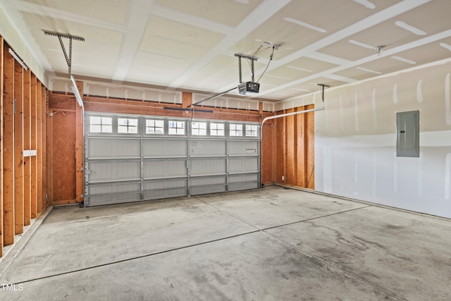 garage featuring electric panel