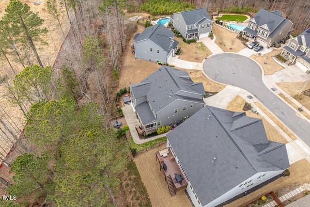 aerial view featuring a residential view