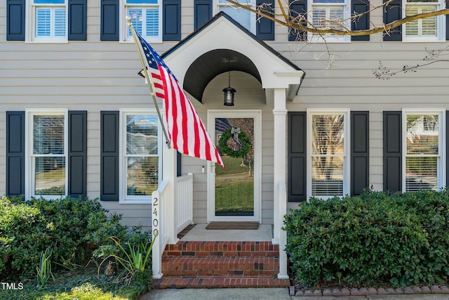 view of exterior entry