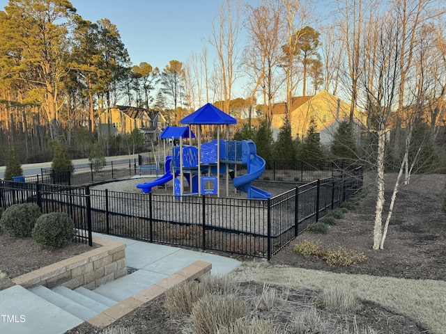 community playground with fence