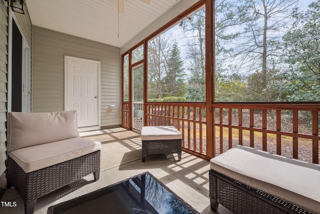 view of sunroom / solarium