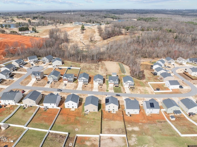 aerial view with a residential view