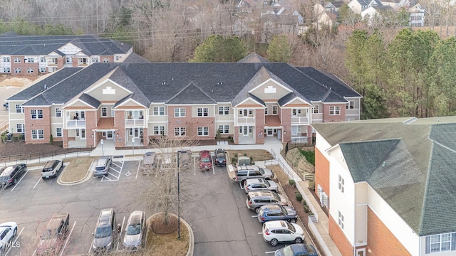 drone / aerial view with a residential view