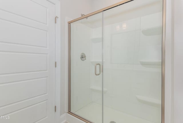 full bathroom featuring a shower stall