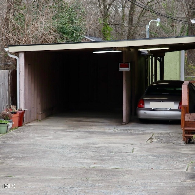 view of parking / parking lot