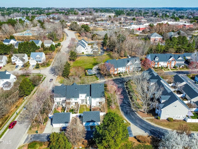 aerial view featuring a residential view