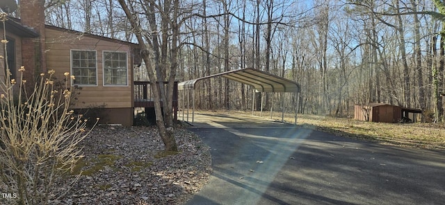 view of street with driveway