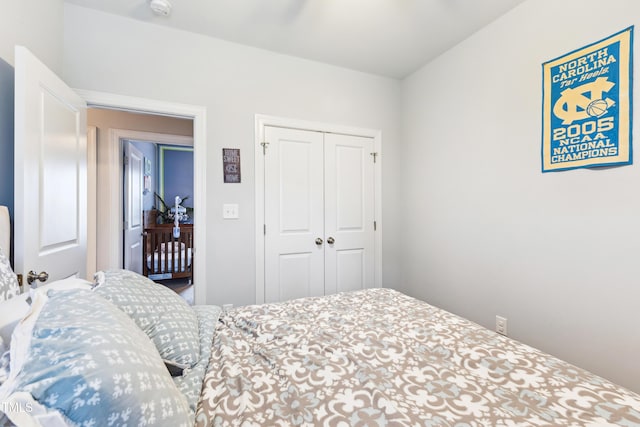 bedroom with a closet