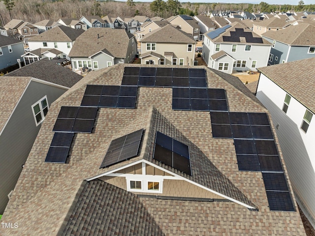 aerial view featuring a residential view