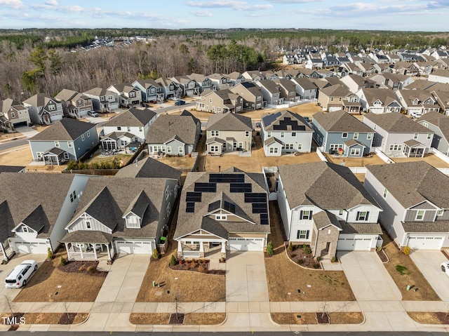 bird's eye view featuring a residential view