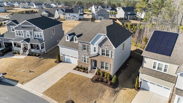 bird's eye view with a residential view