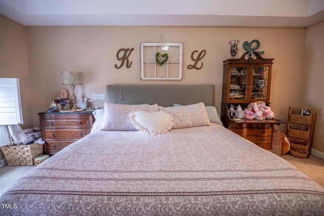 view of carpeted bedroom