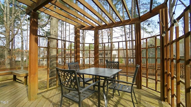 view of sunroom