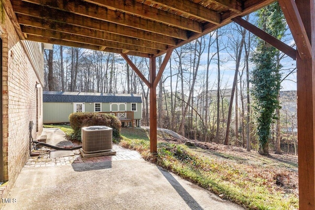 view of patio / terrace with central AC