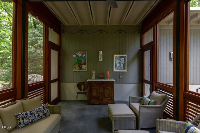 sunroom with plenty of natural light